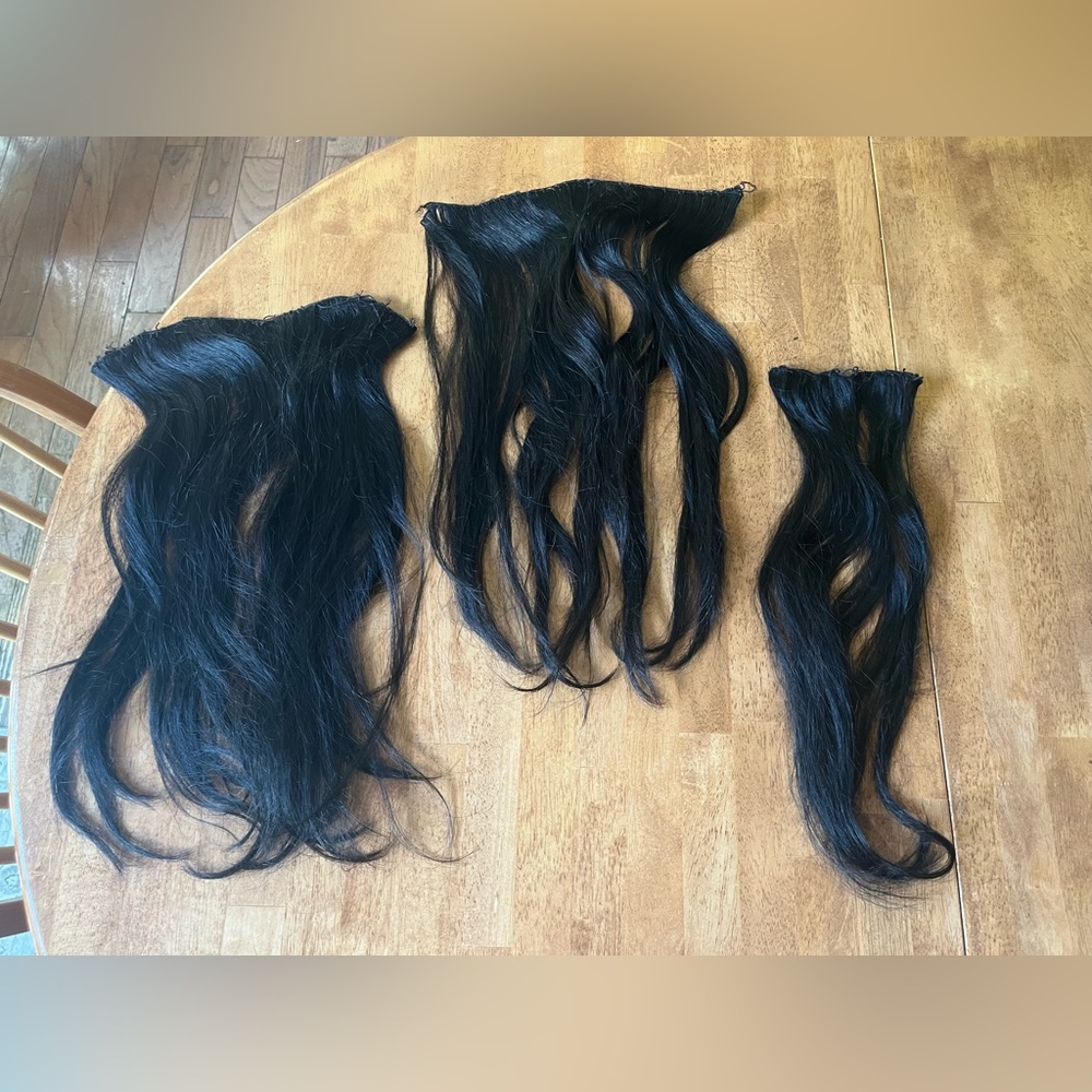 Bellami Hand Tied Hair extension wefts 22” dark brown 🤎